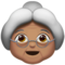 Old Woman - Medium emoji on Apple